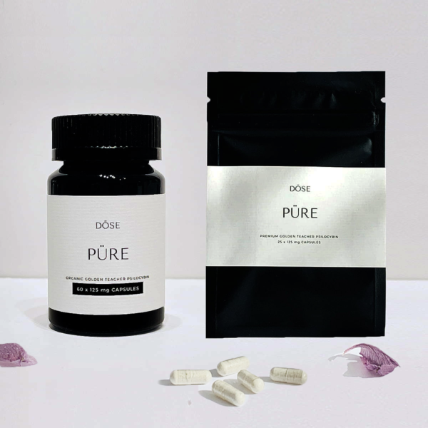 Dose PURE Golden Teacher Microdose Psilocybin-Kapseln (25 oder 60 Kapseln)